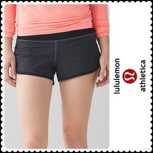 Lululemon Run Speed Gray/Orange Shorts